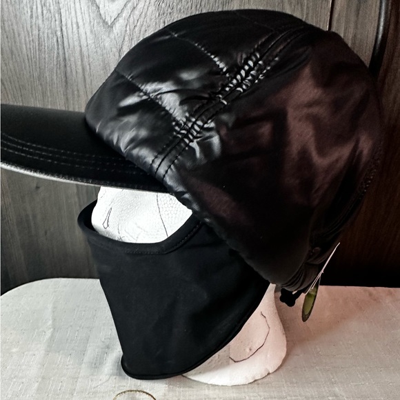 UR Wellness Puffer Cap with Face Cover, One Size, Black - Picture 3 of 8